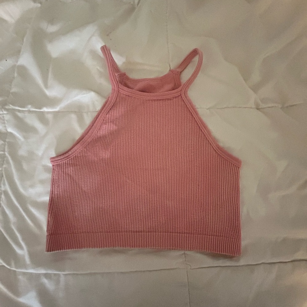 Aeropostale Pink Fitted Crop Tank Top